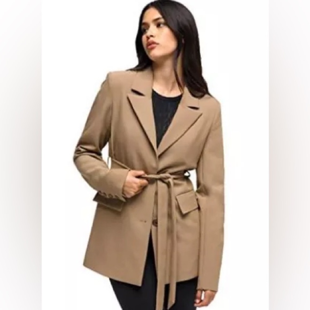 Good American Trench Blazer Warm Caramel